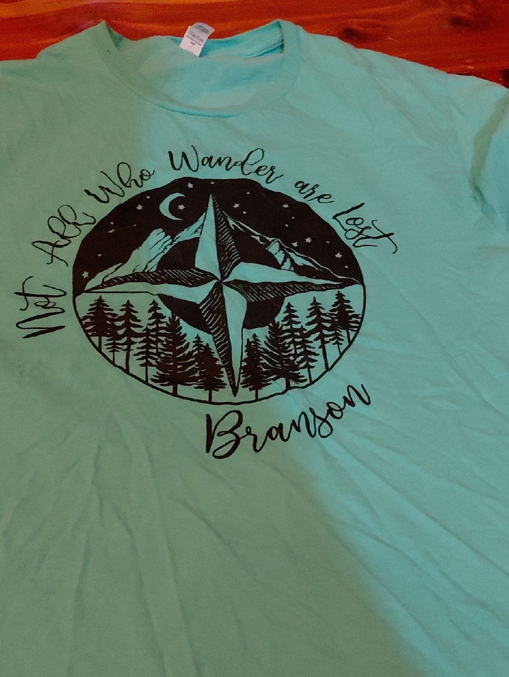 NOT ALL WHO WANDER ARE LOST SHORT SLEEVE T-SHIRT SIZE MED $4.00!!